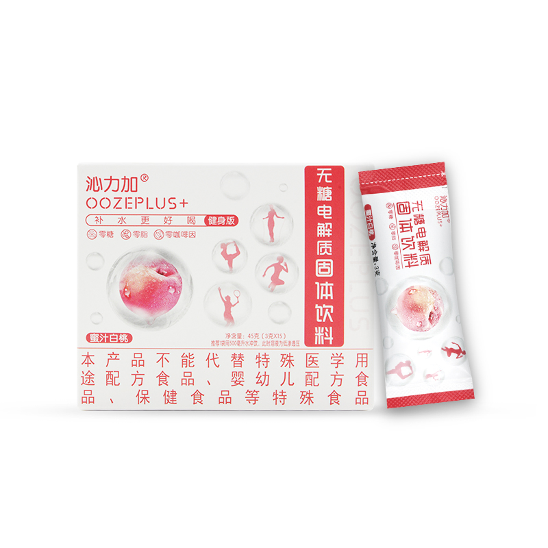 蜜汁白桃沁力加無糖(3克)健身版